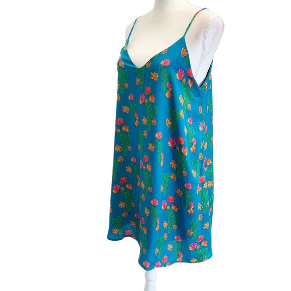 Peach Love California Cactus Mini Swing Dress Jade Fun Cute Desert Pockets - Picture 5 of 14